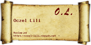 Oczel Lili névjegykártya